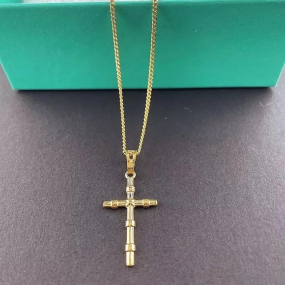 Fashion Gold Color Necklace Religious Faith Cross Pendant Necklace Women… - Picture 5 of 6